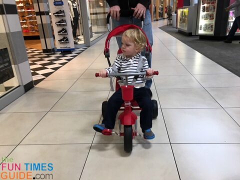 The Radio Flyer 4-in-1 trike is a great alternative to the baby stroller.