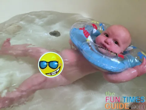 a baby swim ring isn't just for the pool