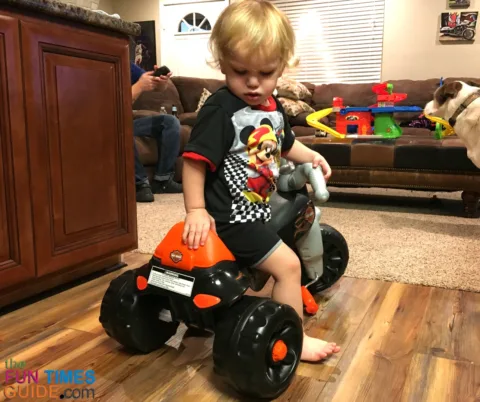 My son loves his new Harley trike.