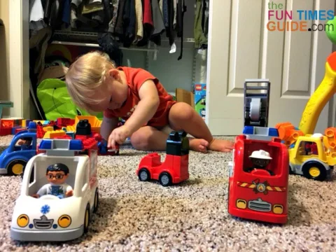 My son loves anything with wheels - he will play with cars for hours!