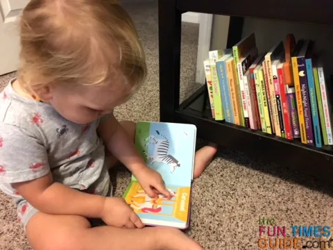 It warms my heart to find him looking at a book when he is playing quietly in his room.