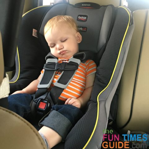 Even when he falls asleep in his Britax convertible car seat, he looks quite comfortable!